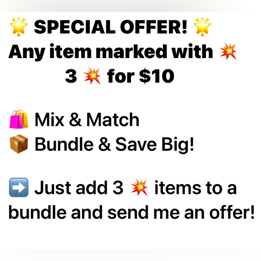 💥3 for $10💥